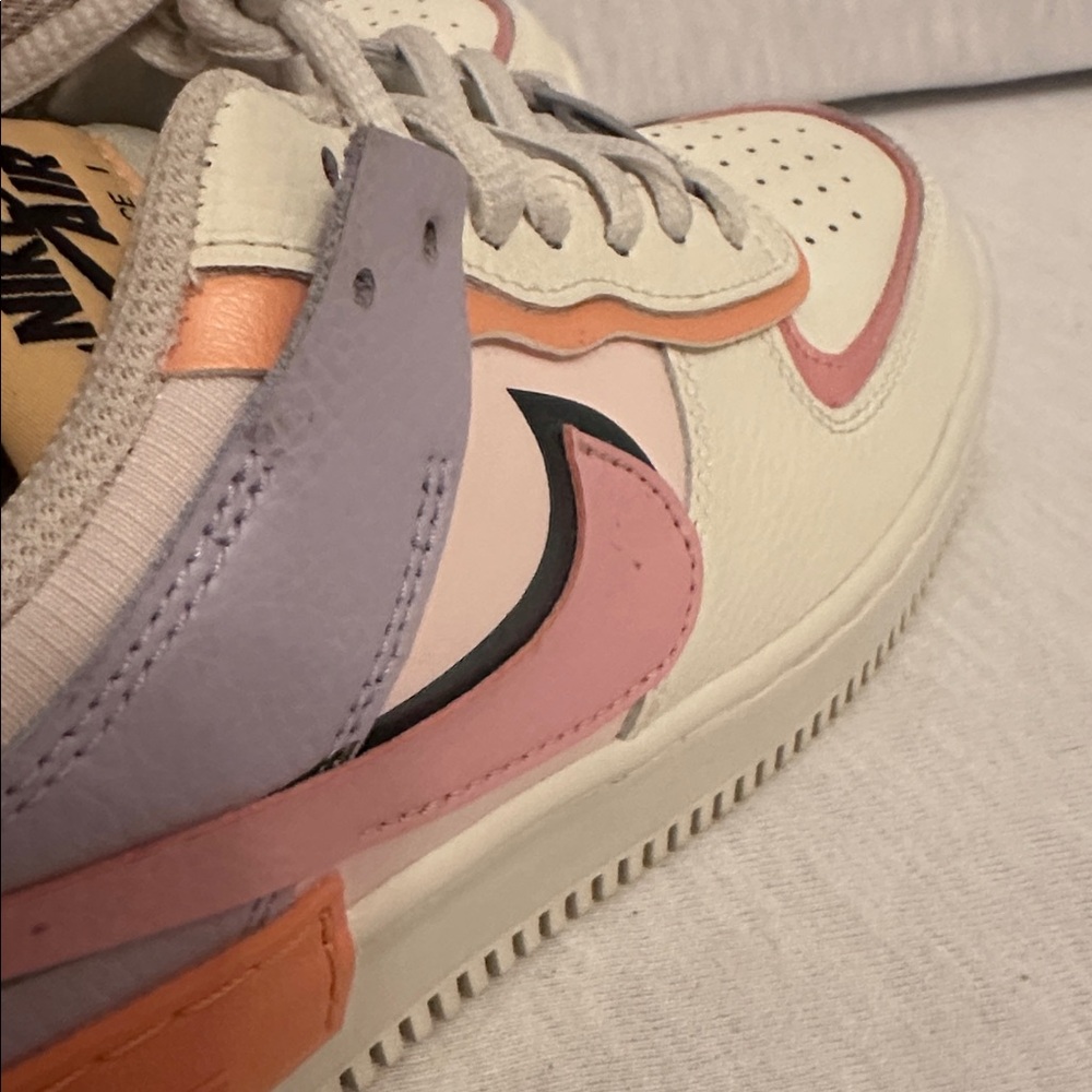 Nike Women’s Air Force 1 Shadow Orange Chalk Pink Glaze CI0919-111 Shoe Size 8.5 - Picture 6 of 15
